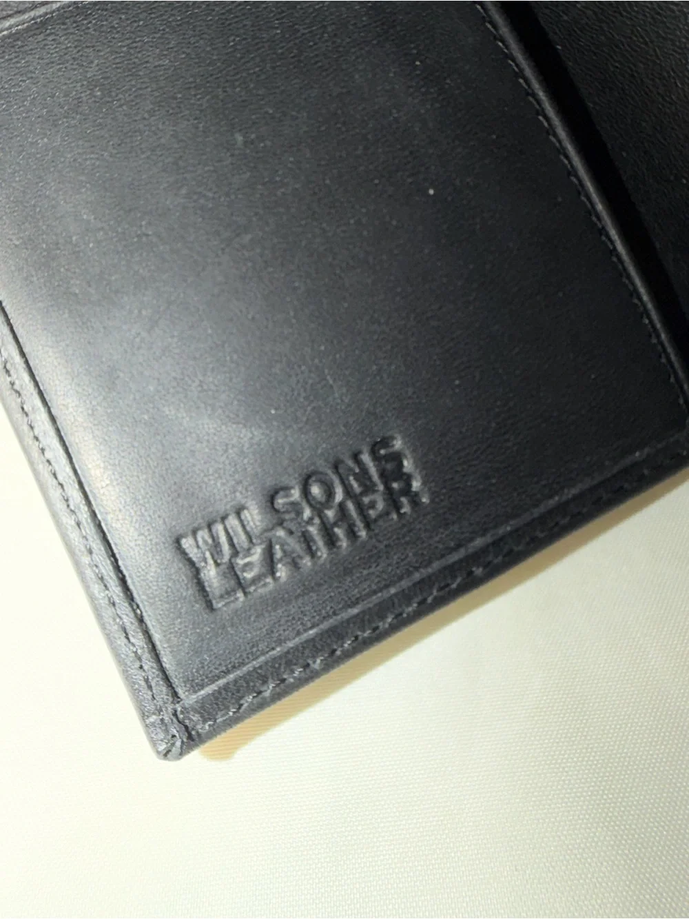 Wilsons Leather Black Leather Card & Key Holder